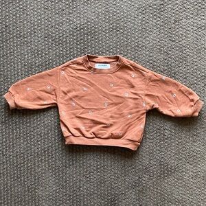 Old Navy Kids' Rust Sweatshirt with Floral Accents